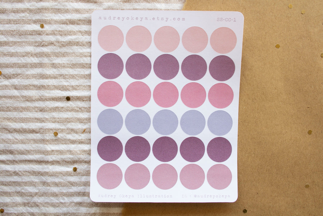 ✧ Colorful Circles Sticker Sheets ✧