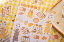 Load image into Gallery viewer, Bakery Sticker Sheets | Yellow Circles Washi &amp; Stars Sticker Sheet - 2 Diff Kinds!
