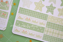 Load image into Gallery viewer, Froggo Frog Sticker Sheets | Froggo Circles Washi &amp; Stars Sticker Sheet - 2 Diff Kinds!
