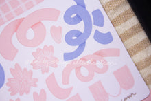 Load image into Gallery viewer, Boba Shop Pink Sticker Sheets | Pink Circles Washi &amp; Ribbons Sticker Sheet - 2 Diff Kinds!
