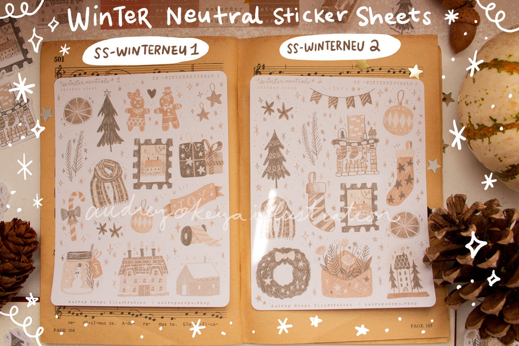 Winter Neutrals Sticker Sheets