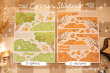 Load image into Gallery viewer, Autumn Corner Sticker Sheet | Grove Corner Sticker Sheet
