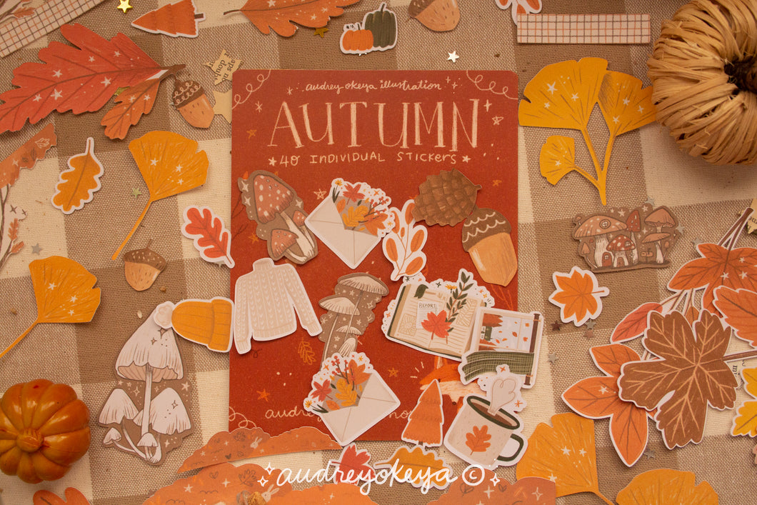 Autumn Die-Cut Sticker Flakes | Bullet Journaling Stickers
