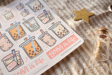Load image into Gallery viewer, Boba Bubble Tea Sticker Sheet
